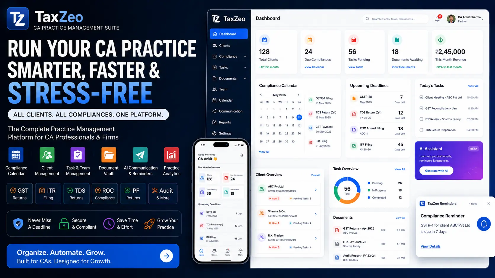 taxzeo dashboard preview